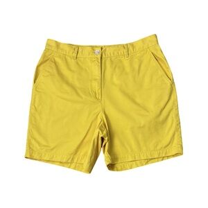 Lauren Ralph Lauren Yellow Cotton Chino Shorts Preppy 6.5” inseam High-Rise